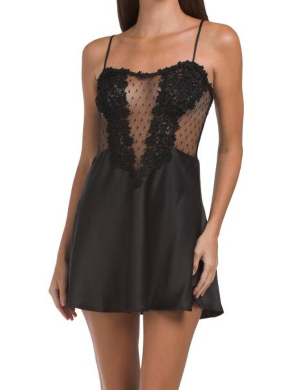 FLORA NIKROOZ Showstopper Chemise With Lace Detail